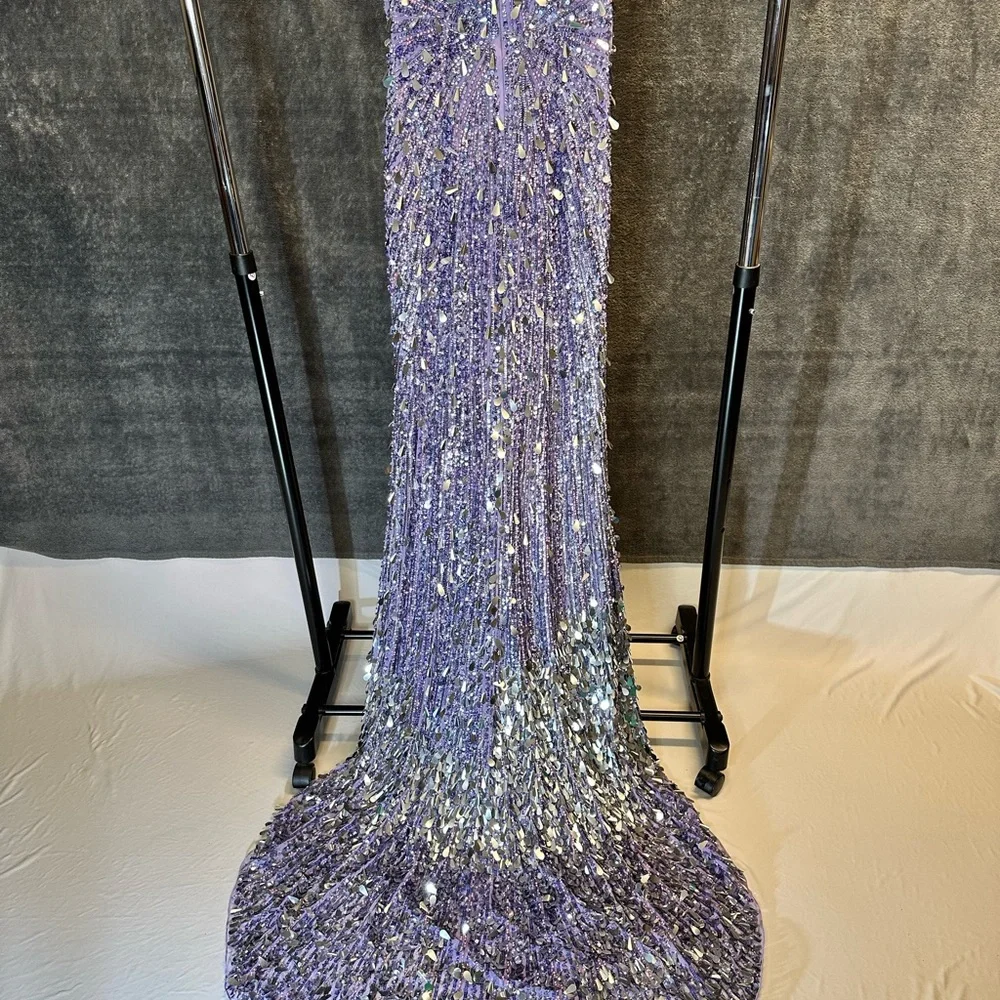 Sherri Hill 56011 Lilac Gown - Picture 6 of 8